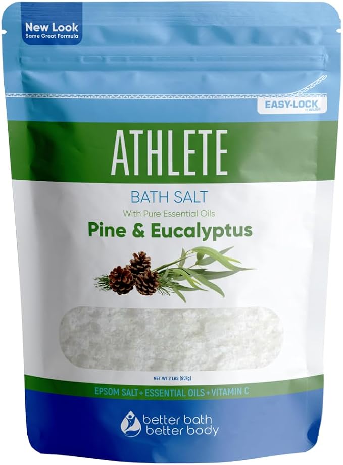 Athlete Bath Salt 32 Ounces Epsom Salt by BetterBathBetterBody
