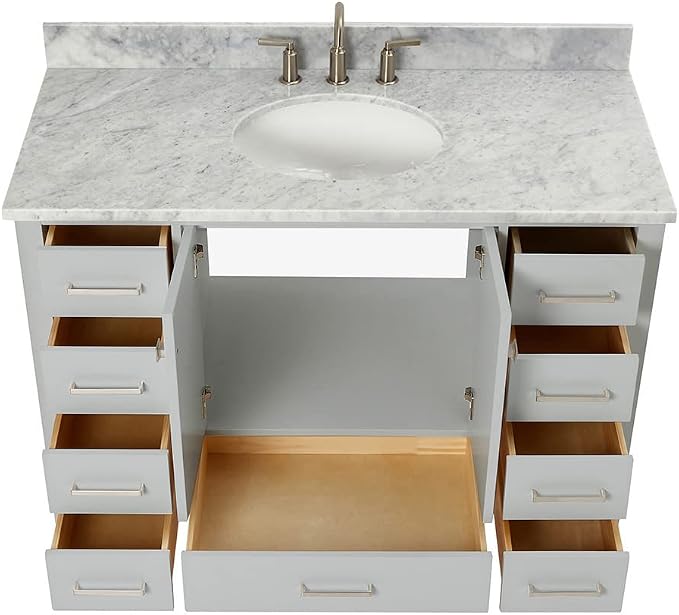 ARIEL 49" Grey Bathroom Vanity - Image 4