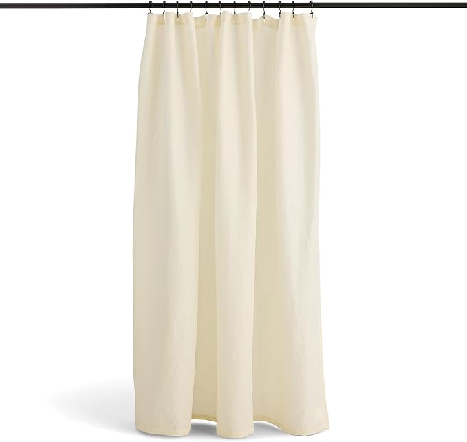 Preston Lane Stonebridge Linen Cotton Shower Curtain, Fabric Bathroom Curtain by PrestonLane