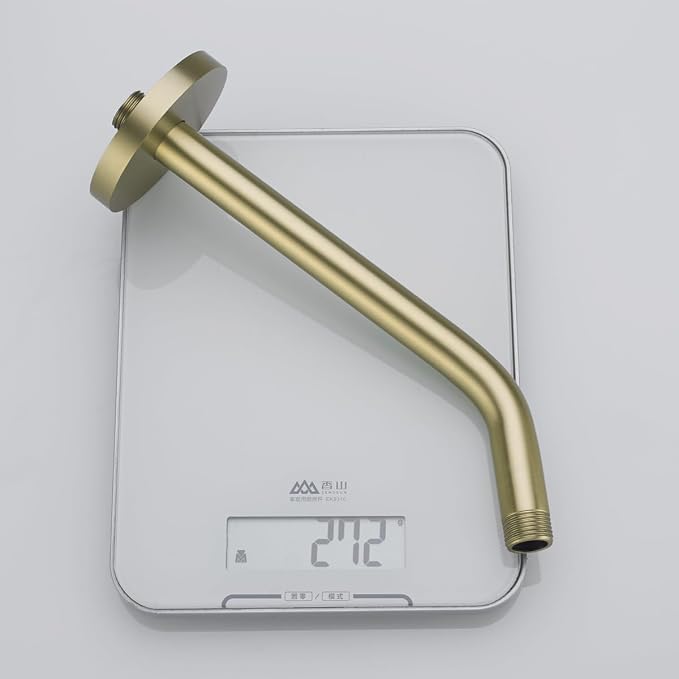 10 in Brushed Gold Shower Arm - Image 6