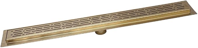 SereneDrains 304 Stainless Steel 39 Inch Brushed Gold Shower Drain Kit Broken by SereneDrains