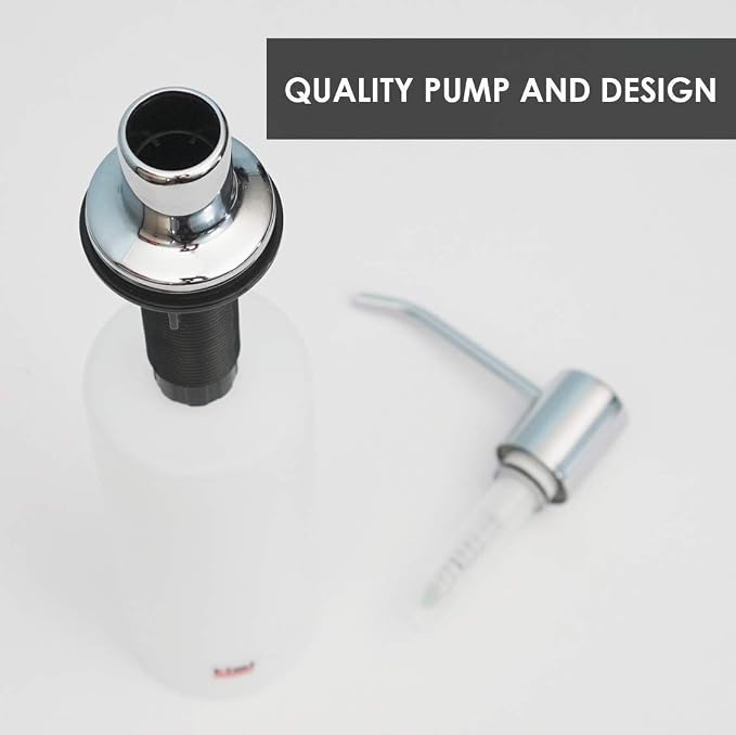 Soap Dispenser for Kitchen Sink, Built in Soap Dispenser, Stainless Steel Pump - Image 5
