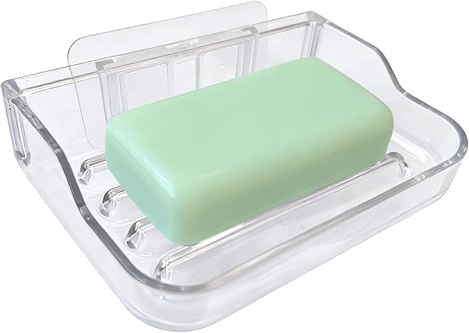 Soap Bar Holder for Shower Wall Mounted, Soap Dish Container Saver Strong by AMUONTY