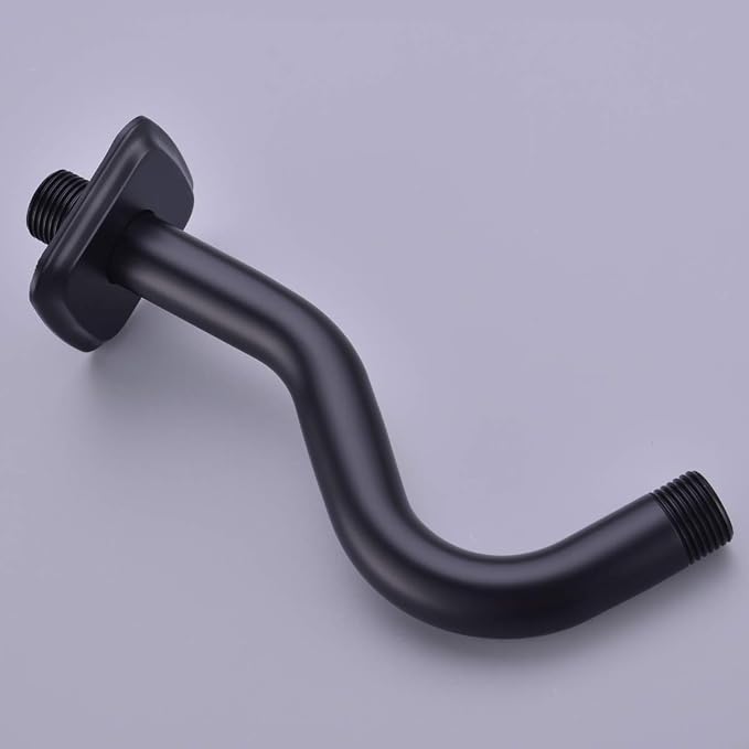 TRUSTMI Curved Shower Arm with Flange, 8-inch S-Shape Stainless Steel Top - Image 4