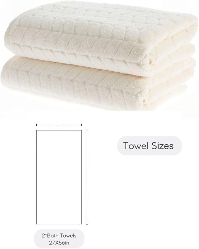 Turkish Cotton Ultra-Soft Plush Absorbent Quick Dry Bathroom Towel Set - Image 9