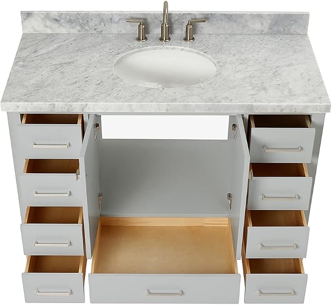 ARIEL 49" Grey Bathroom Vanity - Image 3