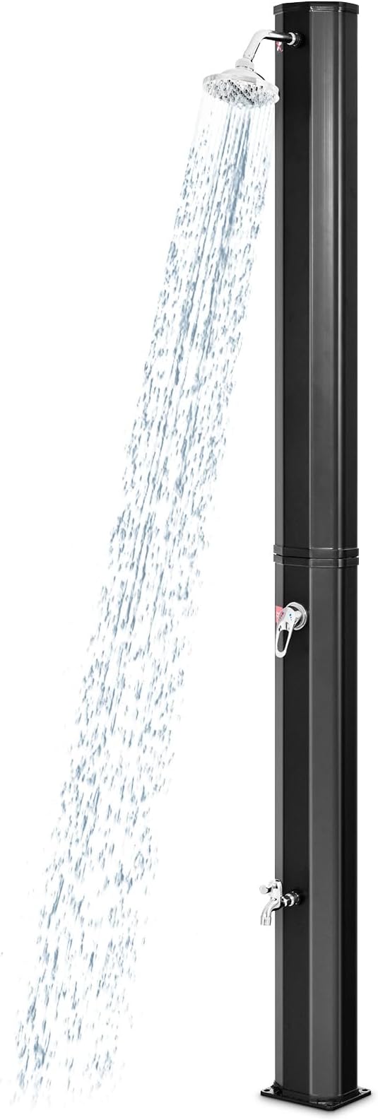 Goplus 9.3 Gallon Solar Heated Outdoor Shower, 7.2 FT Freestanding Garden Shower by Goplus