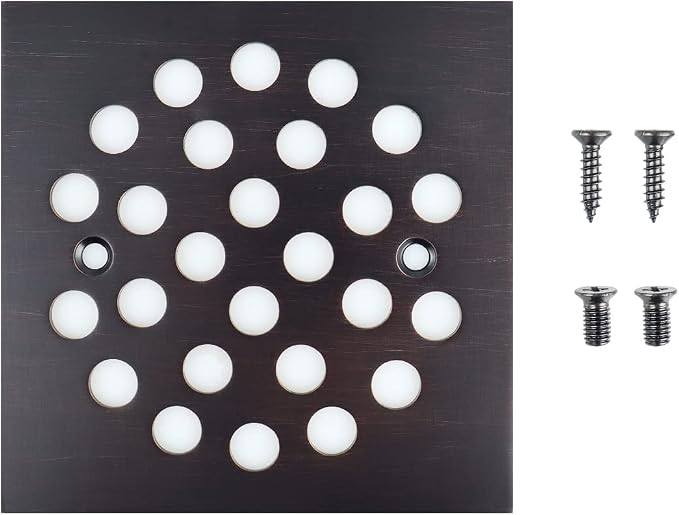 4-1/4 Inch Screw-in Square Floor Drain Cover Replacement Shower Grates - Image 3