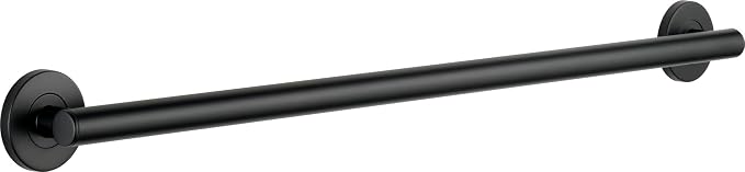 DELTA FAUCET 41836-BL Contemporary ADA Decorative Grab Bar, Matte Black - Image 4