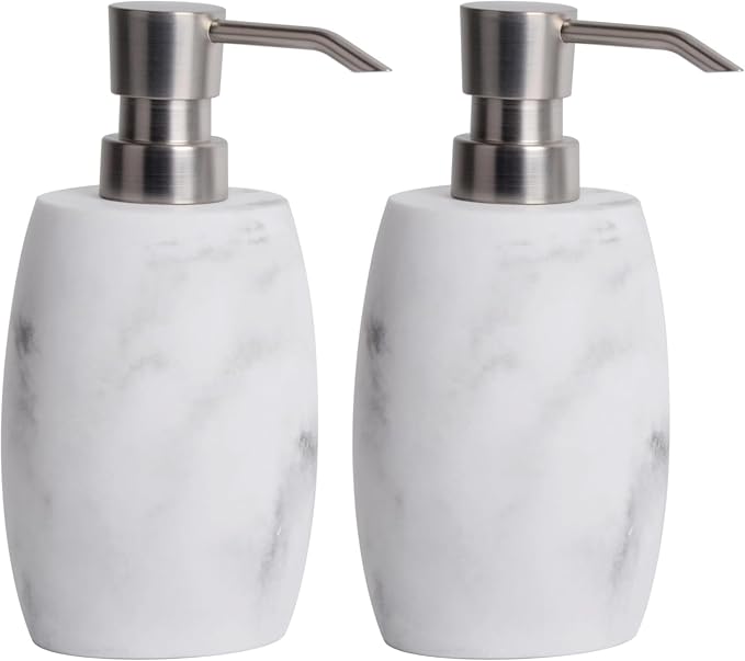 Resin Soap Dispenser Set 2, Refillable Hand Soap Dispenser by ClasinHome