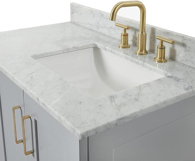 ARIEL Taylor 37 Inch Grey Bathroom Vanity - Image 6