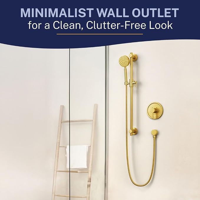 HammerHead Showers Solid Metal Drop Ell Wall Mount Elbow, 1/2" Shower Hose - Image 3