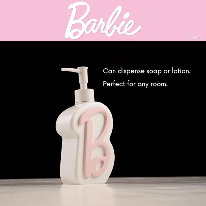 Collectibles Barbie Light Pink B Monogram Soap/Lotion/Hand Sanitizer Resin Pump - Image 3