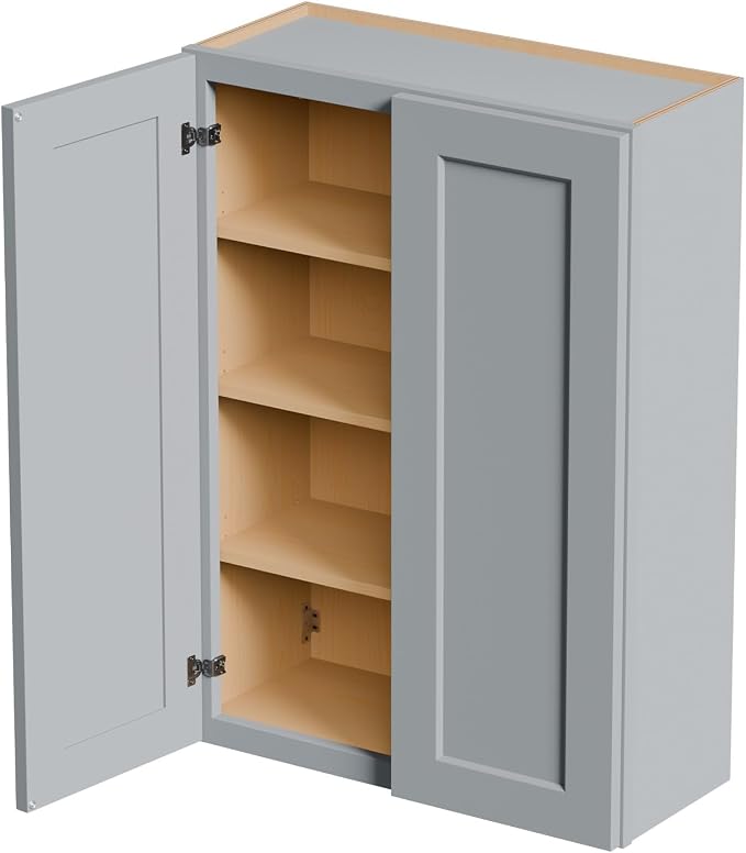 30 Inch Laundry Room Cabinets Wall Mounted, Solid Wood Over The Toilet Storage - Image 4