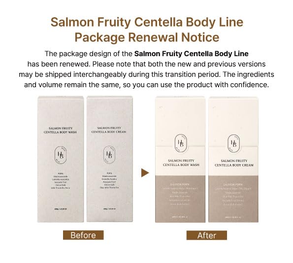 HEVEBLUE Salmon Fruity Centella Body Wash - Image 2