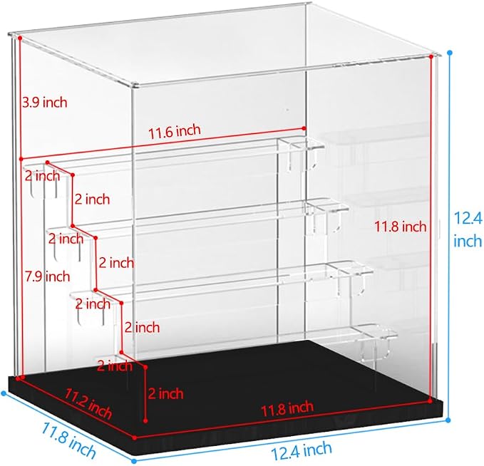 Choowin 5 Tier Clear Acrylic Display Case - Image 2