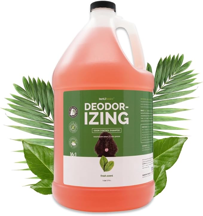 Bark2Basics Deodorizing Dog Shampoo, 1 Gallon | Powerful Odor Neutralizer by Bark2Basics%7CGroomersChoice