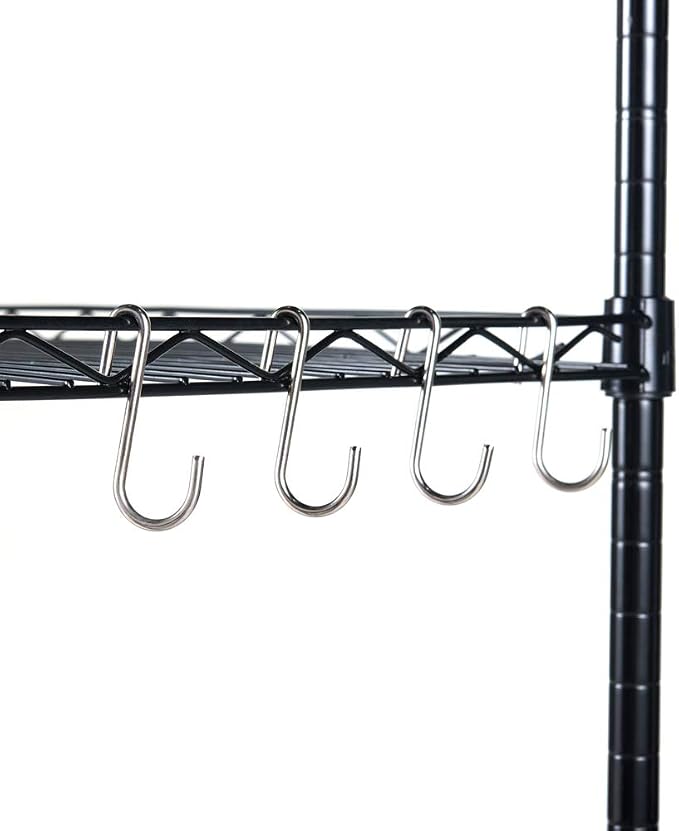 BNSPLY 5 Tier Wire Shelving Unit, Height Adjustable Wire Shelves, Metal Storage - Image 4