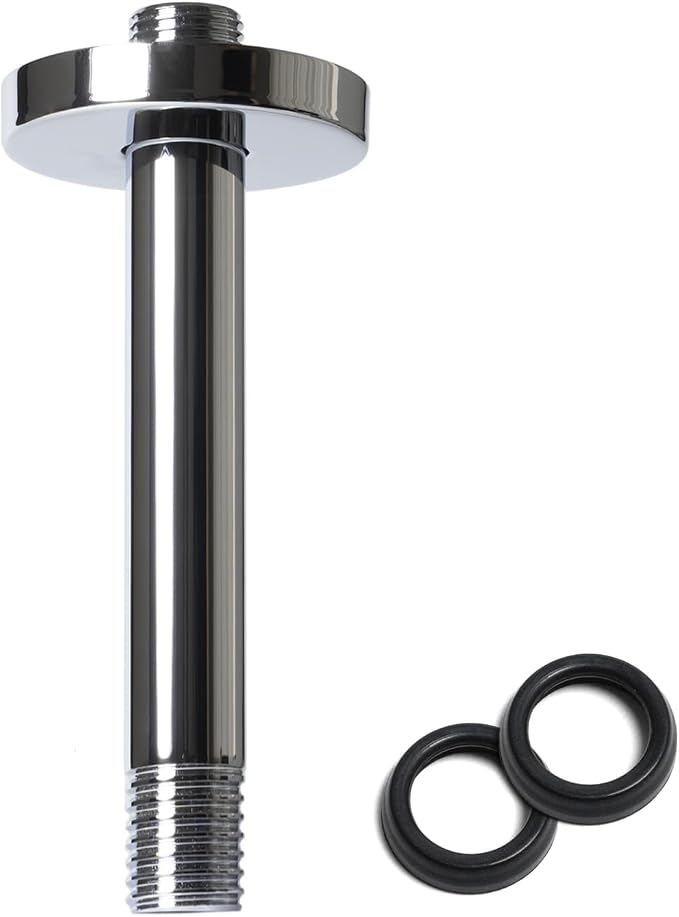 8 Inch Shower Arm with Flange, Ceiling Mounted Shower Head Extension Arm by BSTIIU
