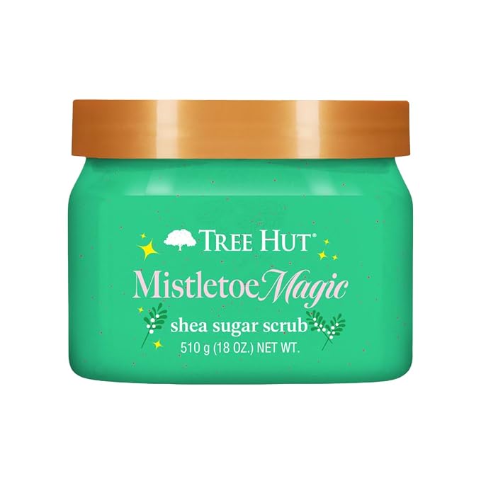 Tree Hut Mistletoe Magic Shea Sugar Scrub, Exfoliating & Hydrating Body Scrub by TreeHut