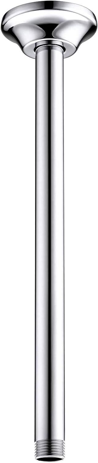 BESTILL 12 Inch Ceiling Mount Rain Shower Head Arm and Flange by BESTILL