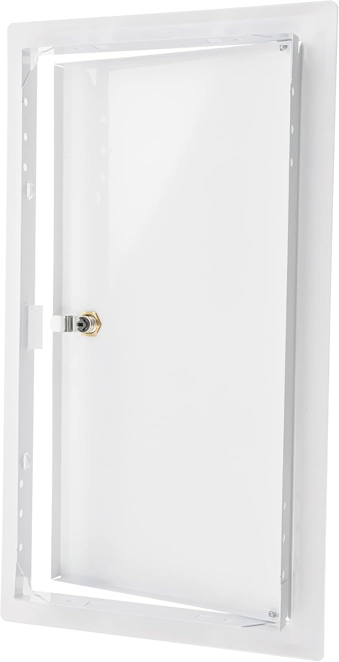 8" x 16" Lockable White Metal Access Door - Image 5