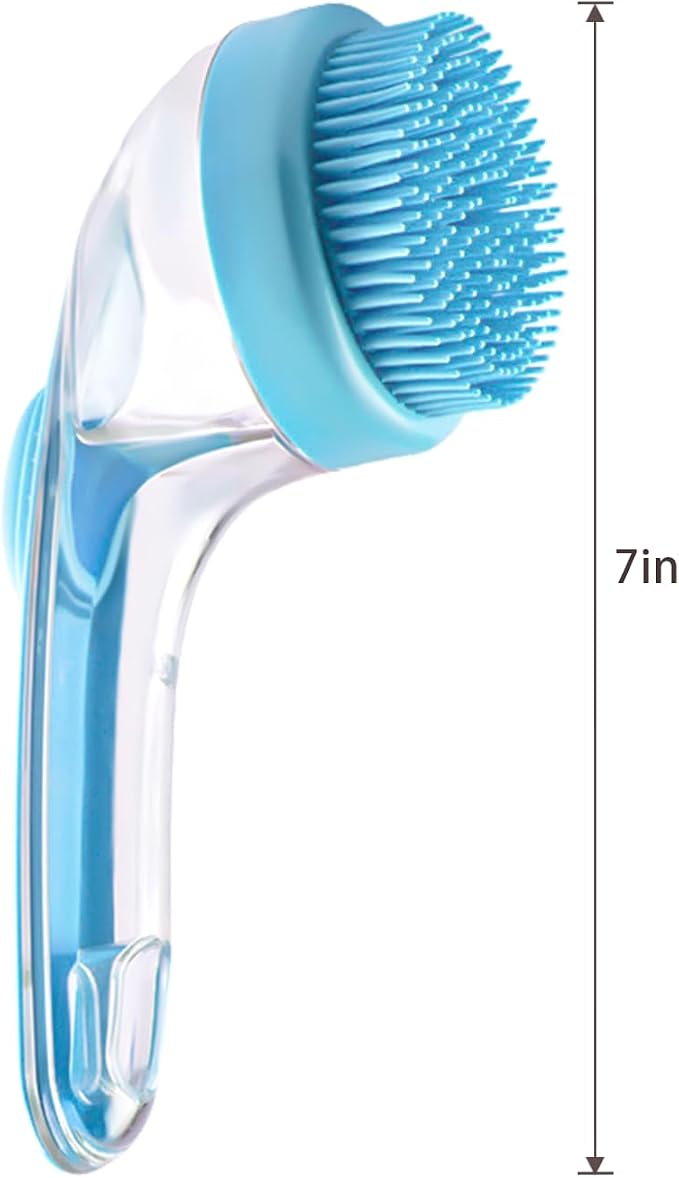 Pet Bath Brush, Dog Shampoo Brush Bubble Maker, New 2 in 1 Dog Bath Brush - Image 2