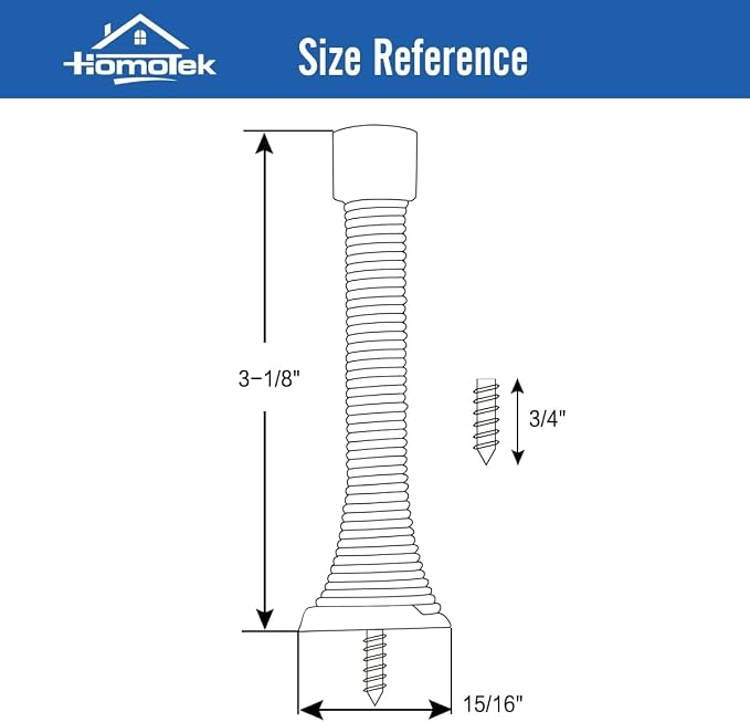 HOMOTEK 1 Pack Spring Door Stopper - Image 3