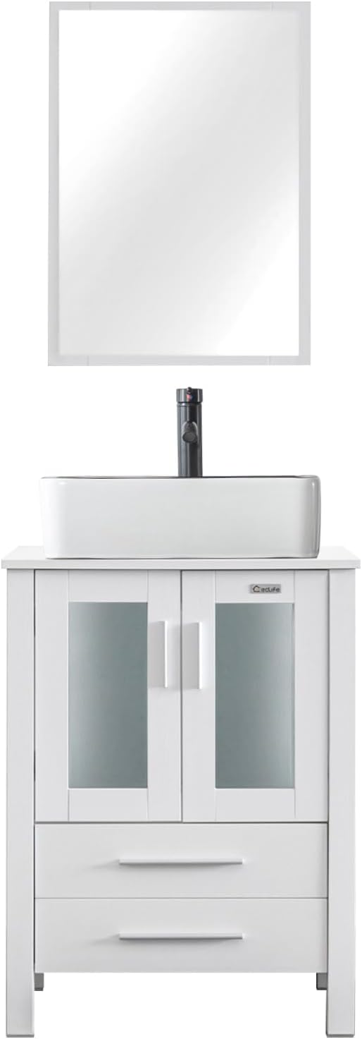 eclife 24" Modern Bathroom Vanity Sink Combo Freestanding Cabinet by eclife