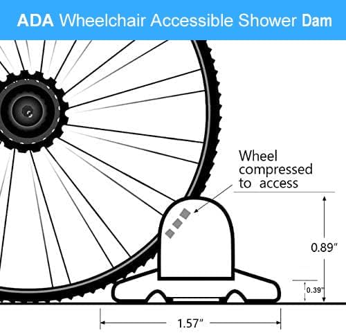 Duzzy 118 Inch Collapsible Shower Threshold Water Dam, Suitable - Image 2
