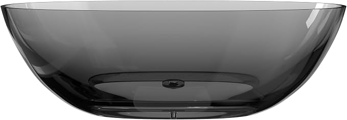 Stone Resin Freestanding Bathtub 71", Elegant Oval Shape Soaking Tub, Solid - Image 5