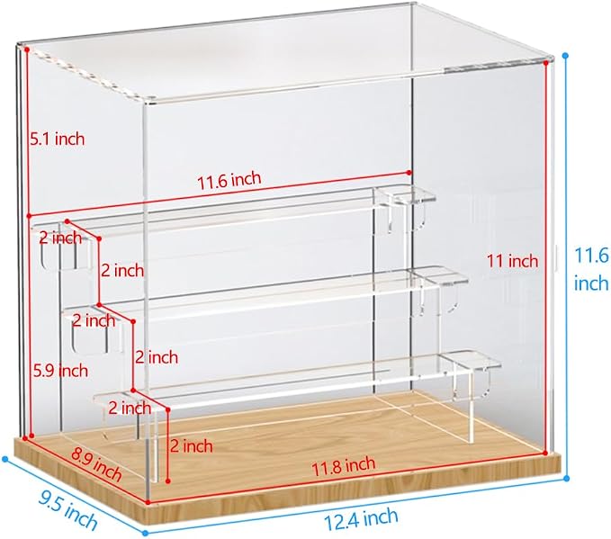 Choowin 4 Tier Clear Acrylic Display Case - Image 2
