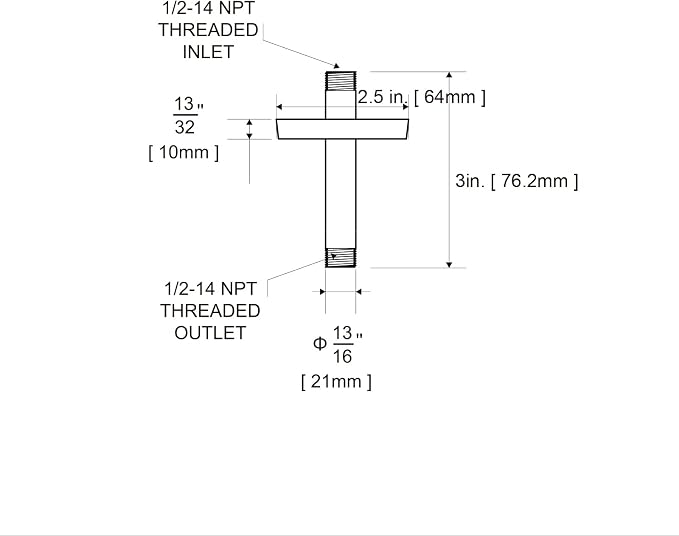 OFFO Shower Arm with Flange, 3 in Oil Rubbed Bronze Ceiling Mount Replacement - Image 7