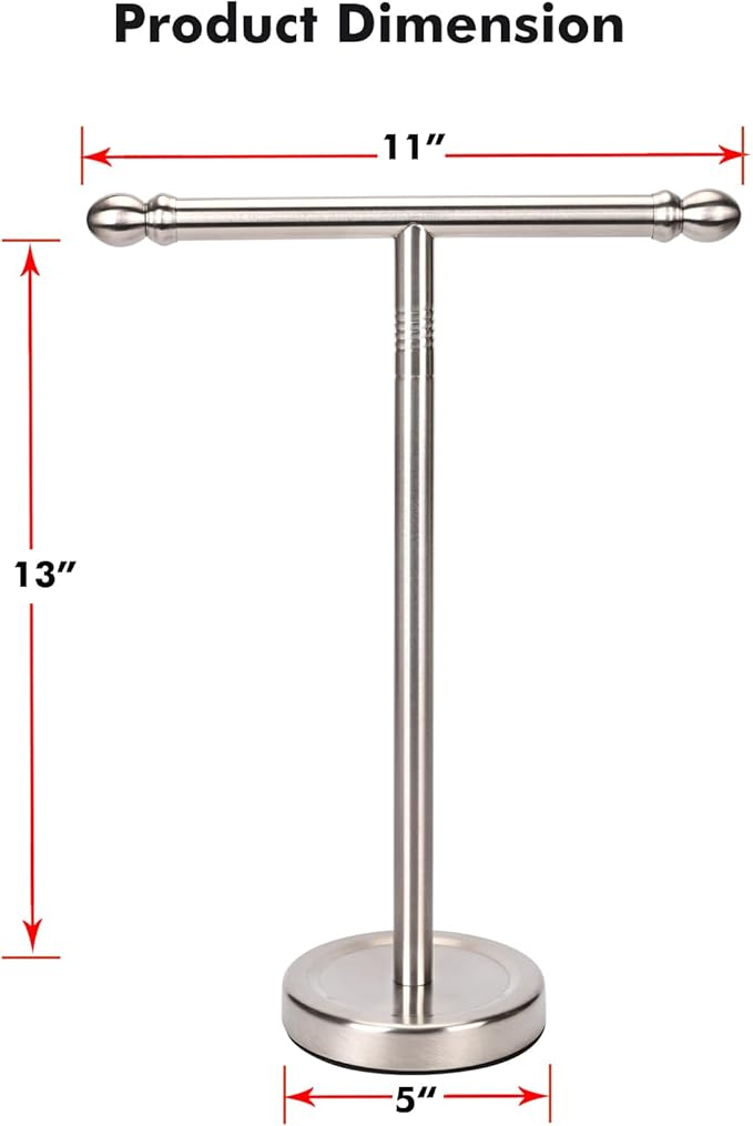 Hand Towel Holder, T-Shape Hand Towel Stand - Image 7