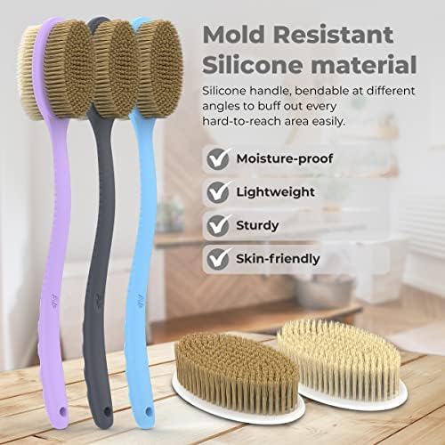 Avilana Back Scrubber for Shower, 19 inch Silicone Body Scrubber - Image 6