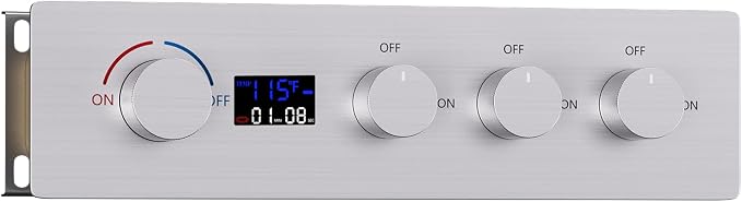 Triple Function Shower Diverter Valve Digital Display Shower Mixer Valve Kit by HONGTONGSOWER