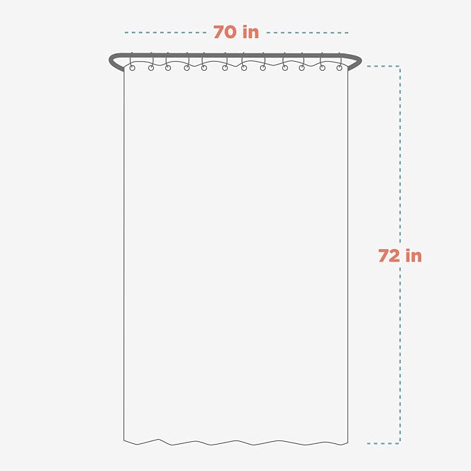 Zenna Home Waterproof Shower Curtain Liner - Image 6