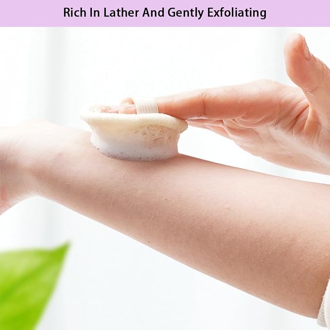 Natural Loofah Exfoliating Face Scrubber, Shower loofah Facial Scrubber - Image 7