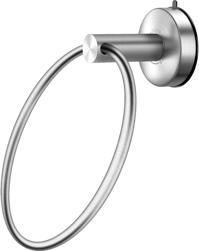 DGYB Suction Cup Hand Towel Ring Brushed Nickel Hand Towel Holder by DGYB