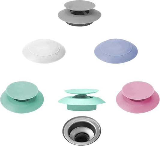5 Pack Silicone Bathtub Stopper, Kitchen & Bathroom Drain Plug, Shower & by JdikGdik