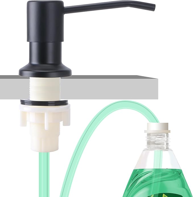 Soap Dispenser for Kitchen Sink, Built in Sink Soap Dispenser, Countertop Soap by OHiHi