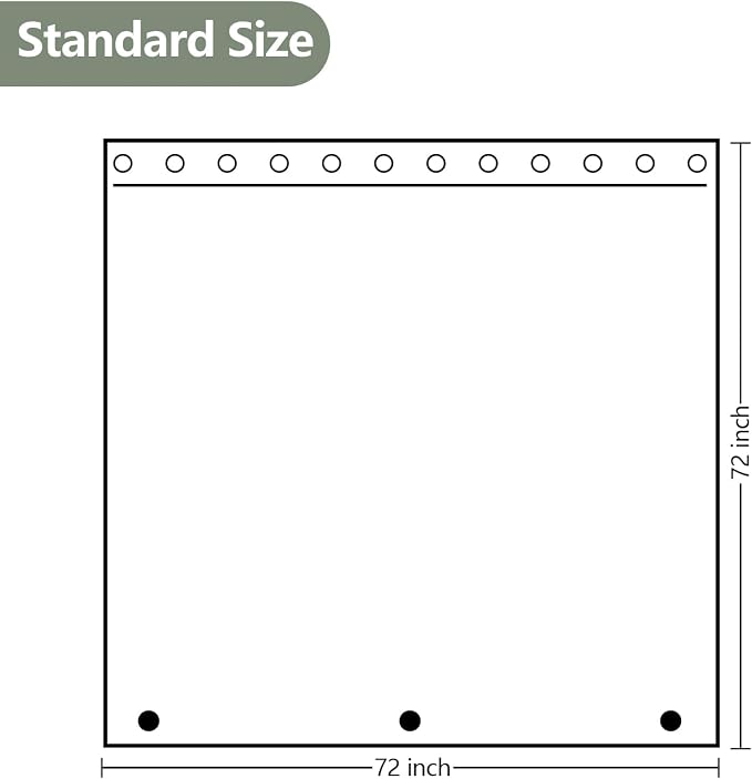 Waterproof Fabric Shower Curtain Liner - Image 7