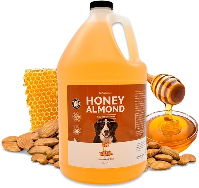 Bark2Basics Honey & Almond Dog Shampoo, 1 Gallon | Unique Herbal Blend by Bark2Basics%7CGroomersChoice