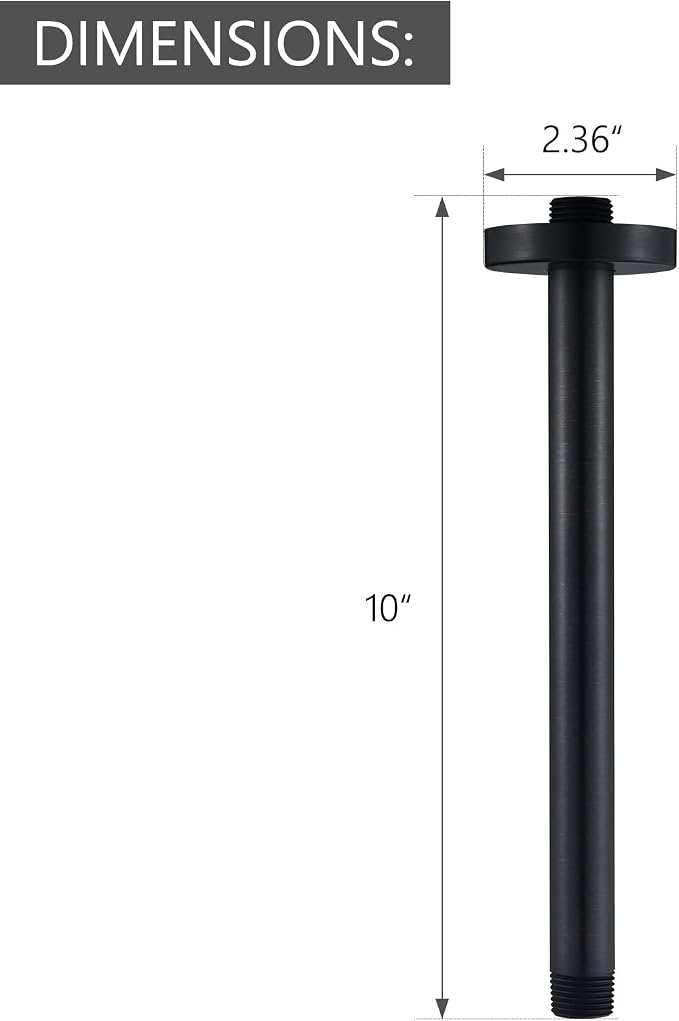 Celling Mounted Extention Stainless Steel High Density Thickened Thread Shower - Image 2