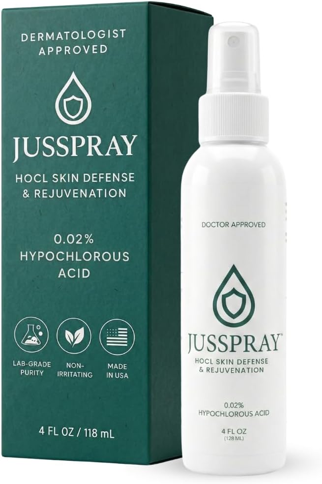 JusSpray™ Hypochlorous Acid Skin Defense Mist – 4 oz Spray by JussprayBrand