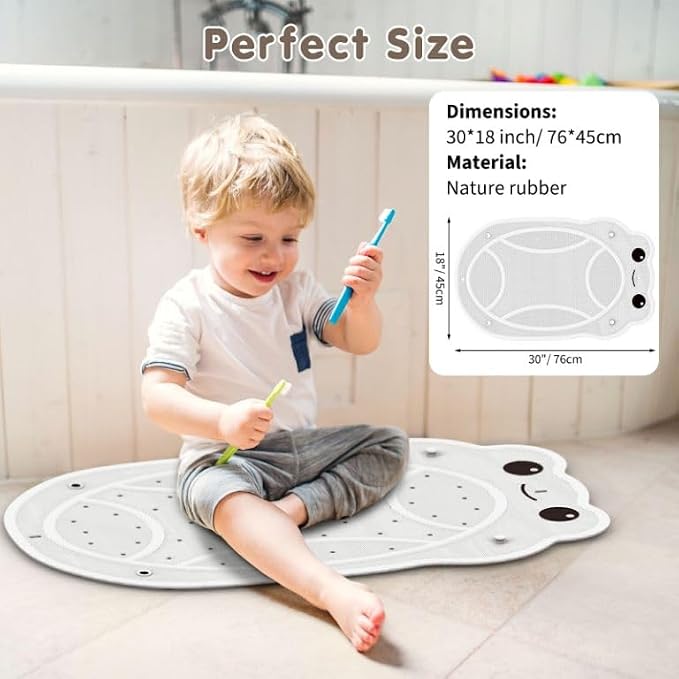 Bathtub Mat Non Slip Kids, Toddler Bath Mat, 30 * 18 Inch Shower Mats - Image 7