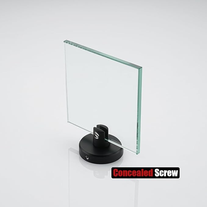 JQK Small Floating Glass Shelves Black, 4 Inch Display Ledges - Image 9