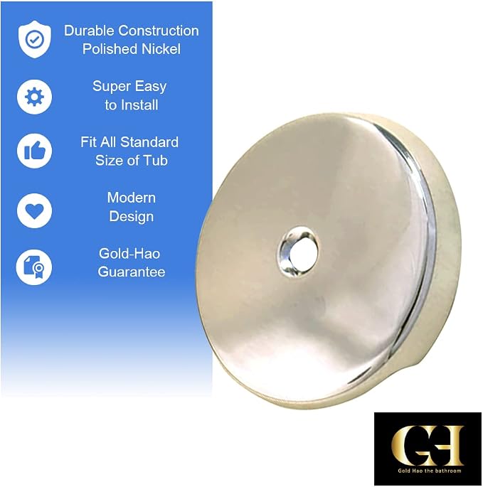 Single Hole Bathtub Drain Overflow Plate - Image 2
