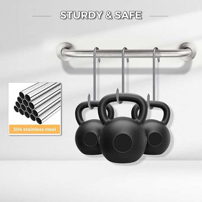 Grab Bars for Shower, 2 Pack 20-Inch Anti Slip Shower Handles for Elderly - Image 5