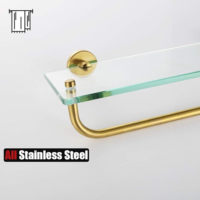 JQK Bathroom Glass Shelf, Shelf - Image 7